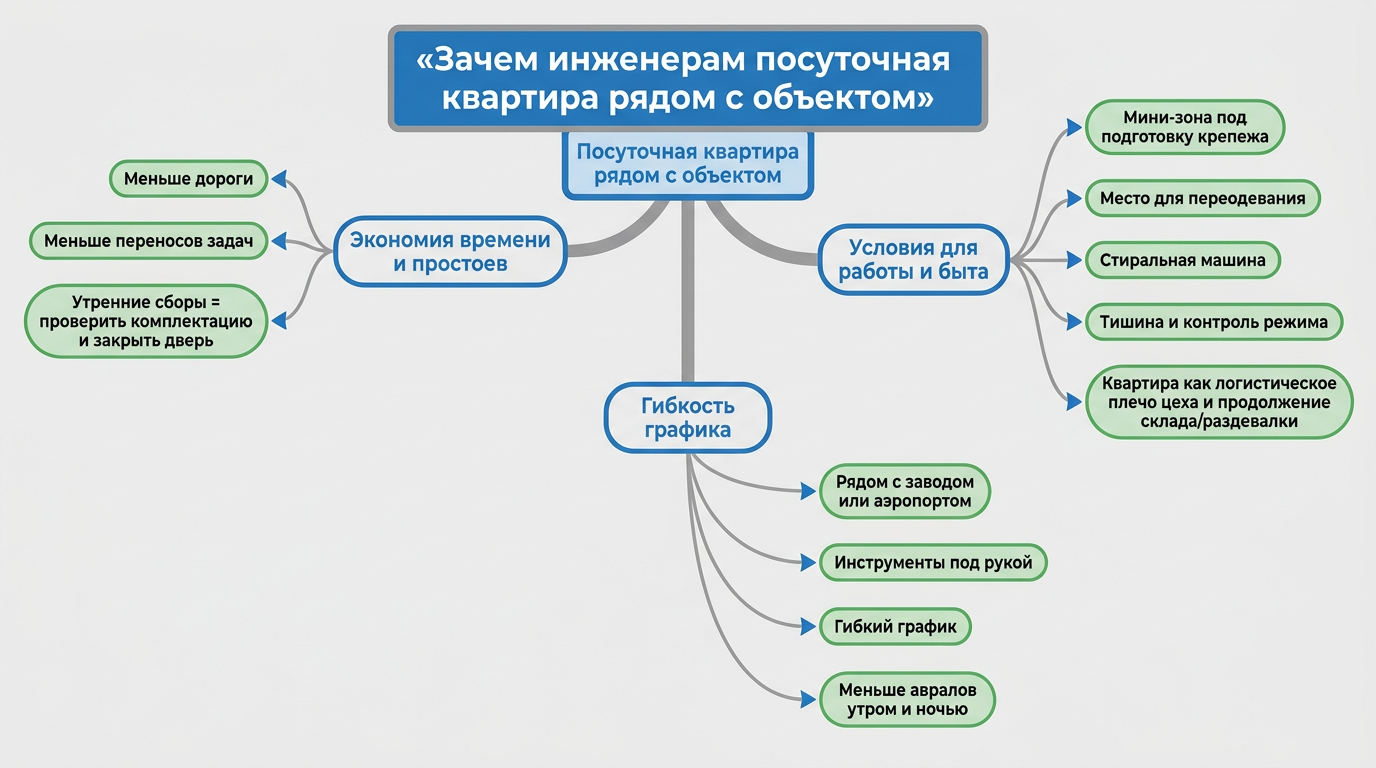 Зачем инженерам и монтажникам посуточные квартиры в командировке